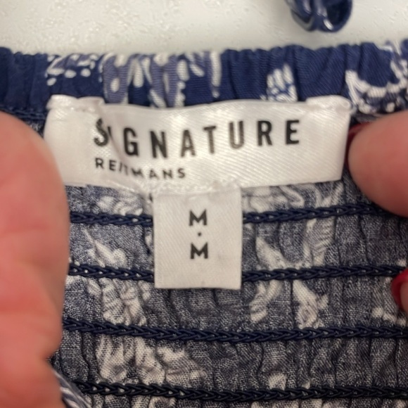 Reitmans Signature Sundress Ruched Bodice Criss Cross Cami Straps Pleated Size M - Picture 13 of 15